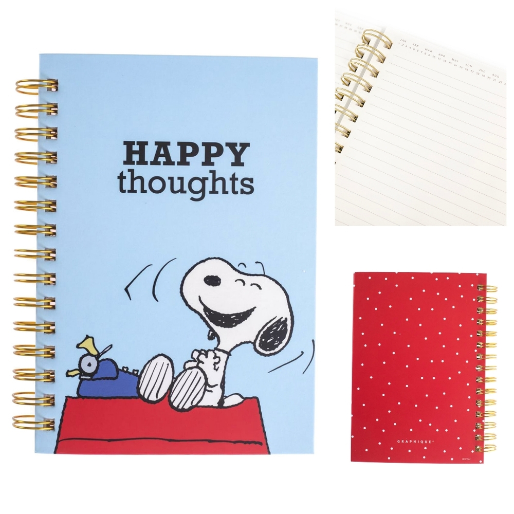 NEW Peanuts 6 x 8 Spiral Hard Cover Journal, 160 pages